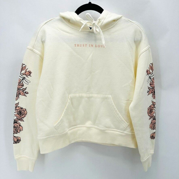Disney Her Universe Maleficent Aurora‎ Hoodie Size S Trust In Love Ivory Preppy - Picture 11 of 11